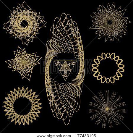 Set of cut vector constructions and figures isolated on a monophonic forum.10 eps.