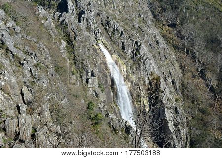 Source of the Caima River (Serra da Freita Portugal) Europe's highest waterfall with 75m (246ft) height
