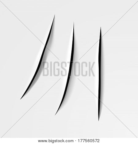 Cutting on the paper background in Lucio Fontana style.