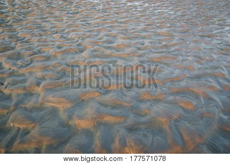 Quik sand  in pastel colors Le Mont Saint Michel France
