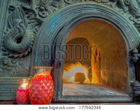 Stove In The Taiwanese Temple