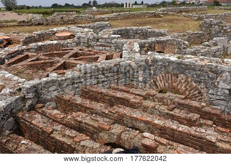 Roman ruins of the ancient city of Conimbriga Beiras region Portugal