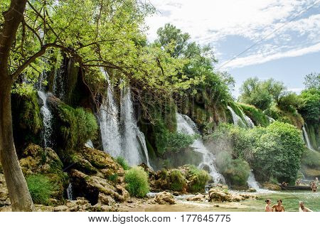 Kravice waterfalls on the Trebizat river in Bosnia and Herzegovina