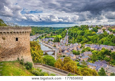 Historic Town Of Dinan, Bretagne, France
