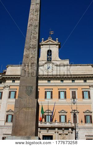 Palazzo Montecitorio is a palace in Rome and the seat of the Italian Chamber of Deputies.