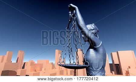 Statue of justice, Law concept, Temida - Themis 3d rendering