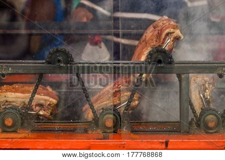 Pork Belly Being Roasted
