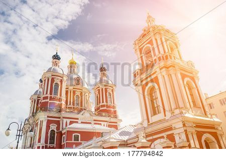The church of Saint Clement of Rome in Moscow under the suns rays