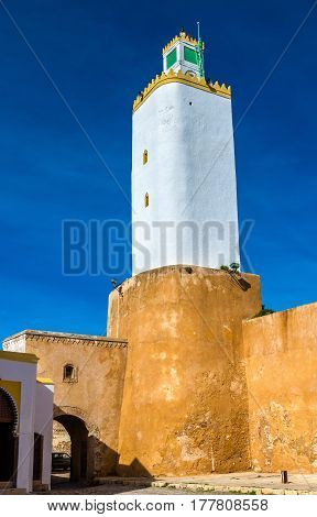 Minaret at Mazagan converted from a lighthouse - El-Jadida, Morocco, North Africa
