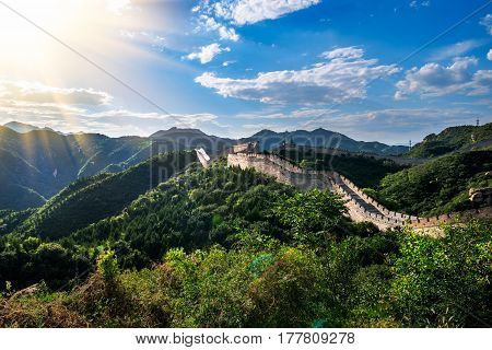 the Great Wall is generally built along an east-to-west line across the historical northern borders of China.