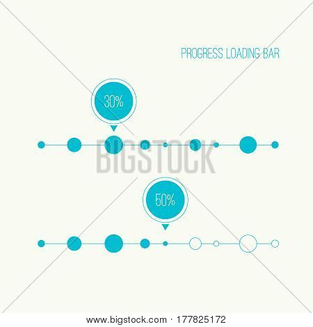 Set of vector downloaders. progress bar and loading icon. ui preloader web elements. Percent loading segments. Vector loading percentage. Round  circular loader bar