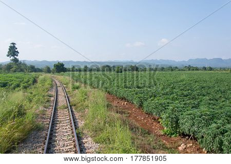 Railway Thailand. It is classical railway.  Railroad