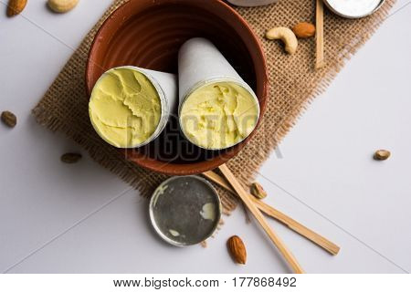 rajwari or rajwadi sweet kesar badam pista kulfi or ice cream candy