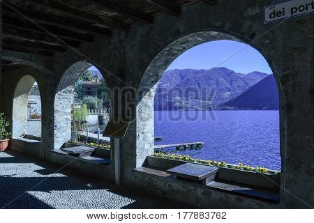 San Mamete Village In The Municipality Of Valsolda, Italy