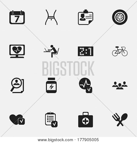 Set Of 16 Editable Complicated Icons. Includes Symbols Such As Group, Soul, Identification And More. Can Be Used For Web, Mobile, UI And Infographic Design.