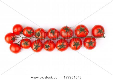 Cherry tomatoes isolated on white background (studio shot)
