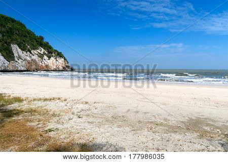 Sea view from a beautiful white beach Thailand