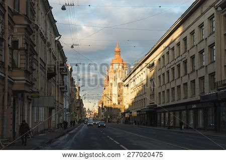 St. Petersburg, Russia - December 31, 2018. Voznesensky Prospect. House Of City Institutions