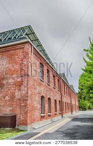 Brick Wall Of Architecture For Background, Noritake In Japan