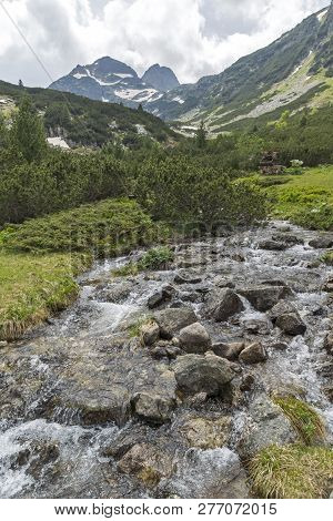 Summer Landscape Of Malyovitsa Peak And Malyoviska River, Rila Mountain, Bulgaria