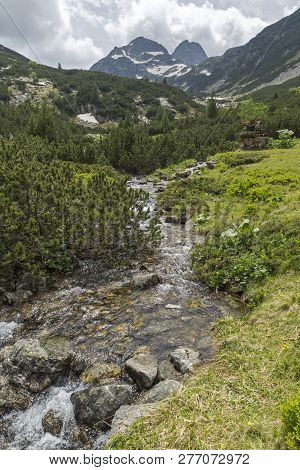 Summer Landscape Of Malyovitsa Peak And Malyoviska River, Rila Mountain, Bulgaria