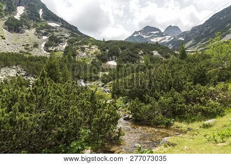 Summer Landscape Of Malyovitsa Peak And Malyoviska River, Rila Mountain, Bulgaria