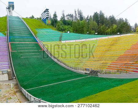 Bergisel Ski Jumping, Innsbruck, Austria Landmark. Sport
