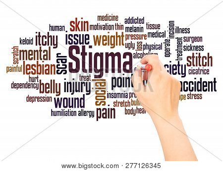 Stigma Word Cloud Hand Writing Concept