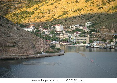 Balaklava, Crimea-june 8, 2016: The Bay Is Balaklava - The Crimean Historical Landmark.the Bay Is Ba
