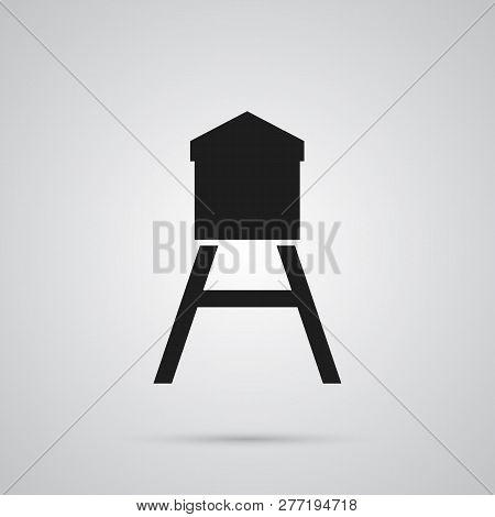 Isolated Container Icon Symbol On Clean Background. Vector Water Tower Element In Trendy Style.