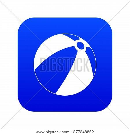 Ball For Children To Play Icon Digital Blue For Any Design Isolated On White Vector Illustration