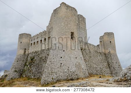 Rocca Calascio Old Italian Castle Location Film Of Famous Film The Name Of The Rose