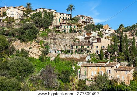 Deia Mallorca Spain 20. December 2018 View Of The Small Town Of Deia