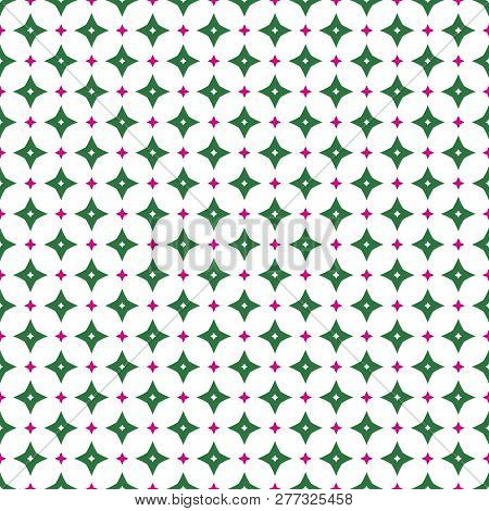 Retro Geometric Pattern In Repeat. Fabric Print. Seamless Background, Mosaic Ornament, Vintage Style