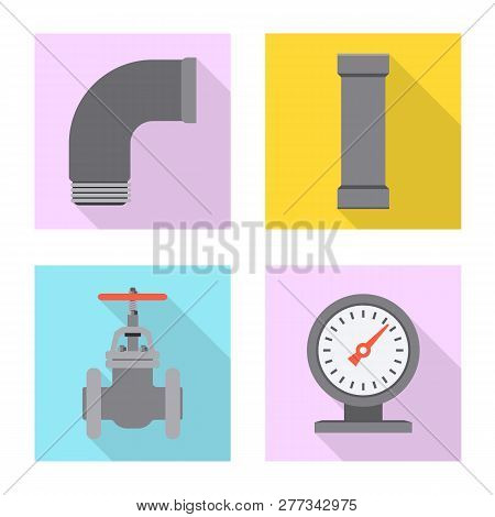 Vector Design Of Pipe And Tube Symbol. Collection Of Pipe And Pipeline Stock Symbol For Web.