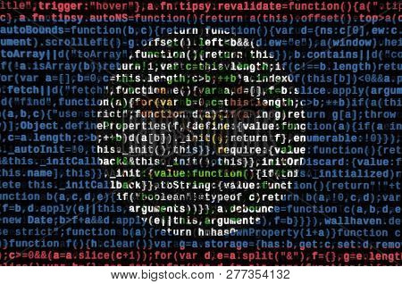 Belize Flag  Is Depicted On The Screen With The Program Code. The Concept Of Modern Technology And S