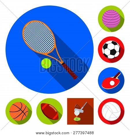 Isolated Object Of Ball And Soccer Symbol. Collection Of Ball And Basketball Stock Symbol For Web.