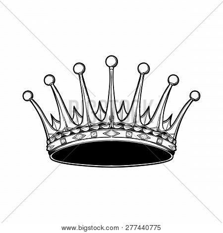 Detailed Earl Crown. Element For Design Logo, Coat Of Arms, Emblem And Tattoo. Vector Illustration I