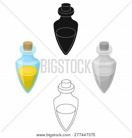 Vessel With Olive Oil.olives Single Icon In Cartoon Style Vector Symbol Stock Illustration Web.
