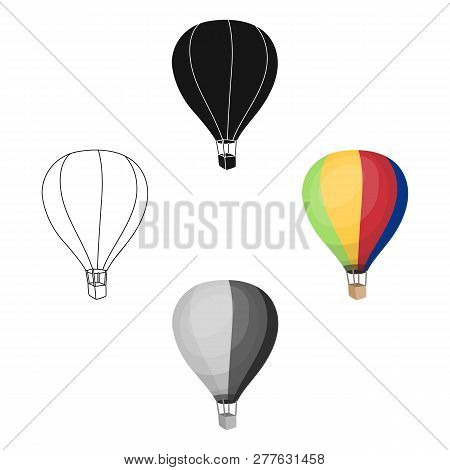 Airballoon Icon In Cartoon Style Isolated On White Background. Rest And Travel Symbol Stock Vector I