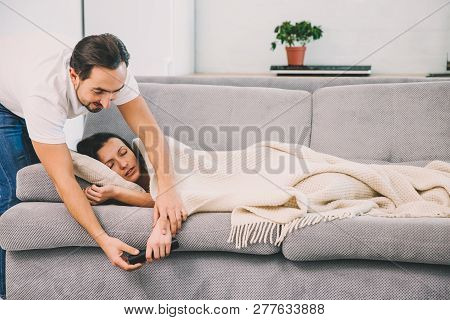 Her Wife Sleeps On The Couch While