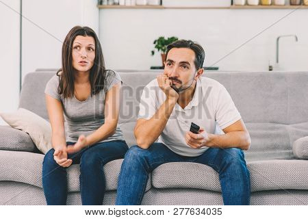 A Man And A Woman Watch A Movie