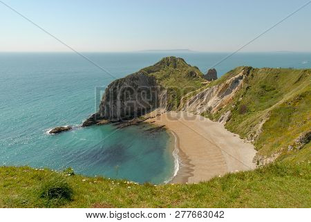Beautiful Cliffs Of Dorset Countryside, United Kingdom