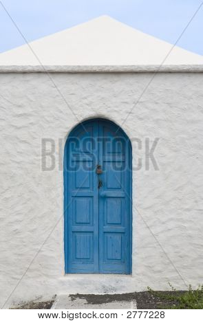 Blå dør i Lanzarote