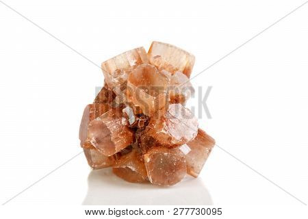Macro Mineral Stone Aragonite On A Black Background