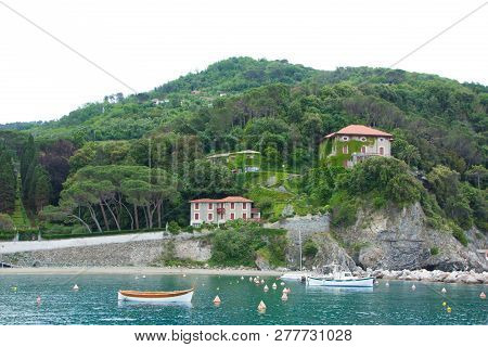 Levanto, Cinque Terre, Italy - May 28, 2018: The Small Town Of Levanto Near The Cinque Terre Nationa