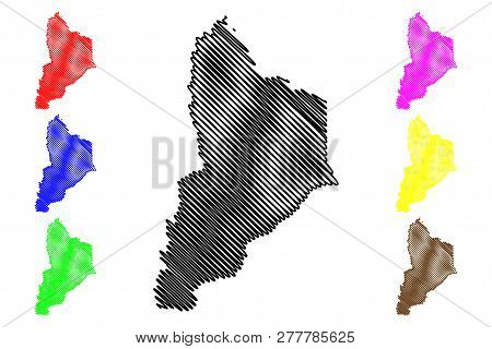 Neuquen (region Of Argentina, Argentine Republic, Provinces Of Argentina) Map Vector Illustration, S