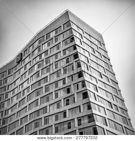 Malmo, Sweden - January 05, 2019: New Building At Hyllie In Malmo. A New District Of Malmö, For A Pr