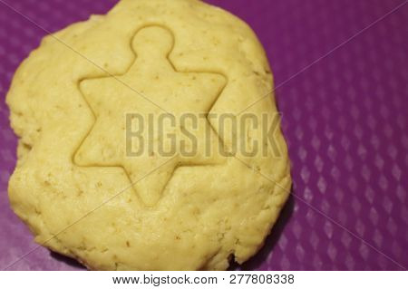 Raw Dough For Making Oatmeal Cookies. Homemade Bakery
