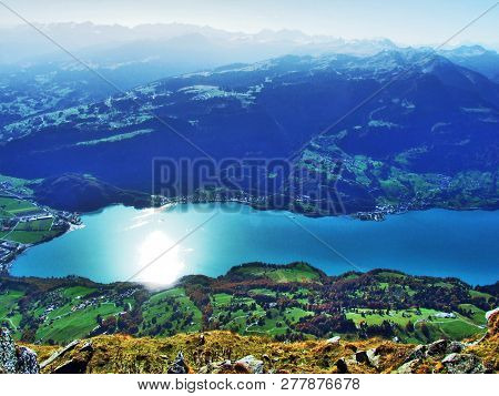 Lake Walensee, Also Known As Lake Walen Or Lake Walenstadt - Cantons Of St. Gallen And Glarus, Switz